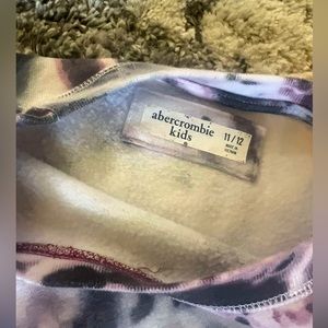 Tie-dye sweatshirt no hood, size: 11/12 kids brand: Abercrombie, and Fitch